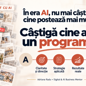 În era AI, nu câștigă cine postează mai mult. Câștigă coachul care are un program.