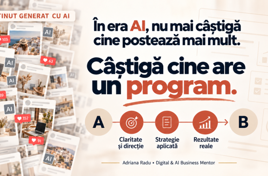 În era AI, nu câștigă cine postează mai mult. Câștigă coachul care are un program.